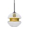 Besa Lighting Hula 8 Cord Pendant, Clear/Gold, Black Finish, 1x60W Medium base 1JT-HULA8GD-BK - alternate 1
